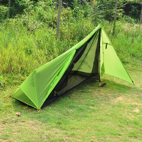 Andake single person tent shown open