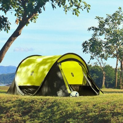 Zenph tent setup on the grass
