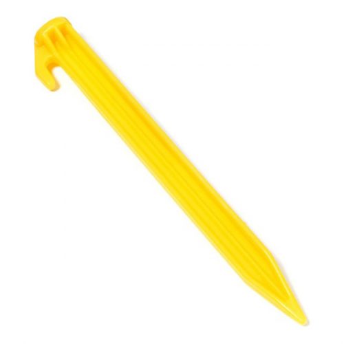 Fluorescent yellow tent peg