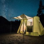 Springbar Highline 6 Canvas Tent at night